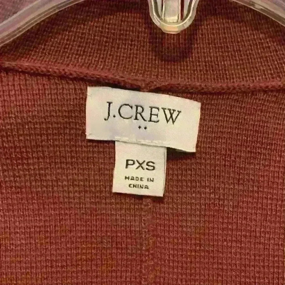 J Crew Womens Sweater Blazer Cardigan Button Front Cotton Rust Orange XSP Petite - Picture 3 of 3